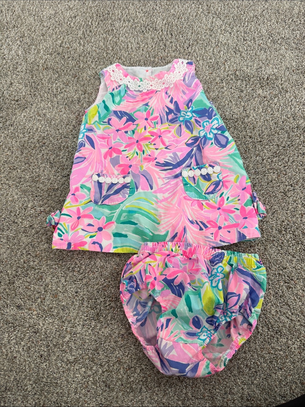Lilly Pulitzer Baby 18-24 months  Tropical Shift Sleeveless Dress with Bloomers